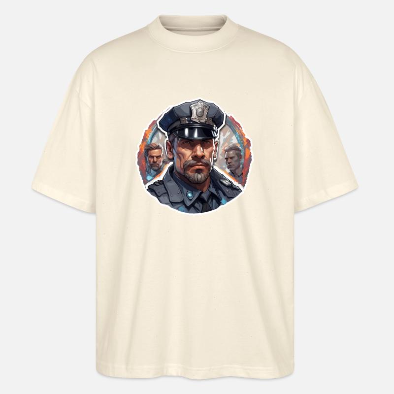 Polizei / Einsatz / Beruf / Job / Einsatzkräfte - Stanley/Stella Oversized Unisex Bio T-Shirt Blaster 2.0 - Natur