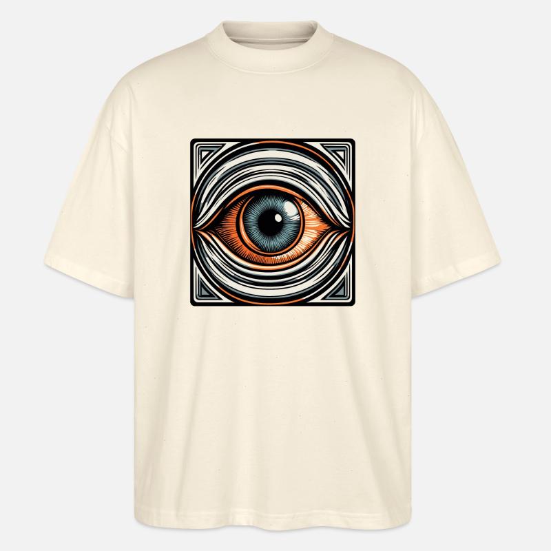 Psychedelic / Auge / Psychobilly / Comic / bunt - Stanley/Stella Oversized Unisex Bio T-Shirt Blaster 2.0 - Natur