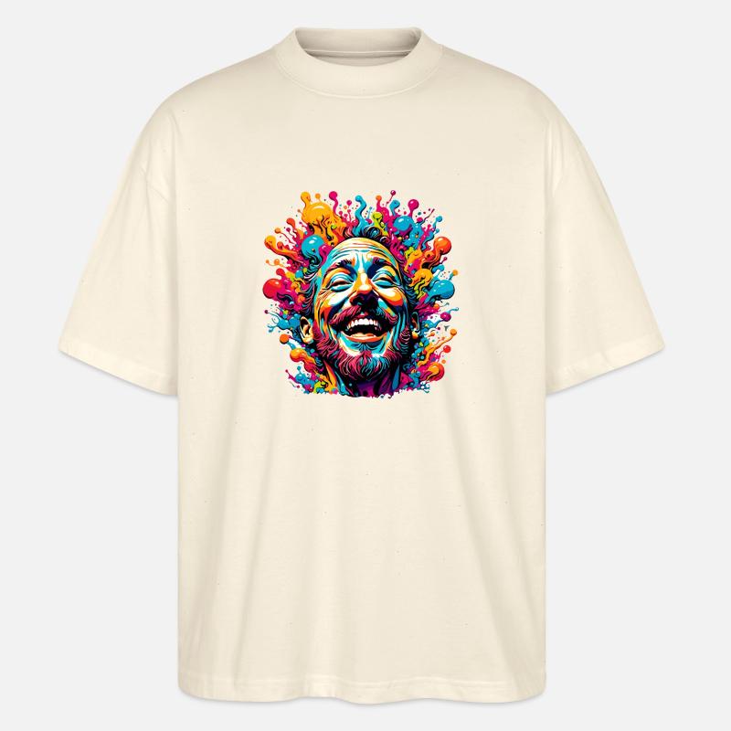 psychedelic / Goa / Hippie / Halluzination / Peace - Stanley/Stella Oversized Unisex Bio T-Shirt Blaster 2.0 - Natur