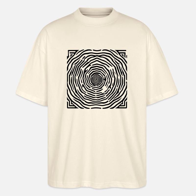 Psychedelisch / Hippie / Goa / Labyrinth / Muster - Stanley/Stella Oversized Unisex Bio T-Shirt Blaster 2.0 - Natur