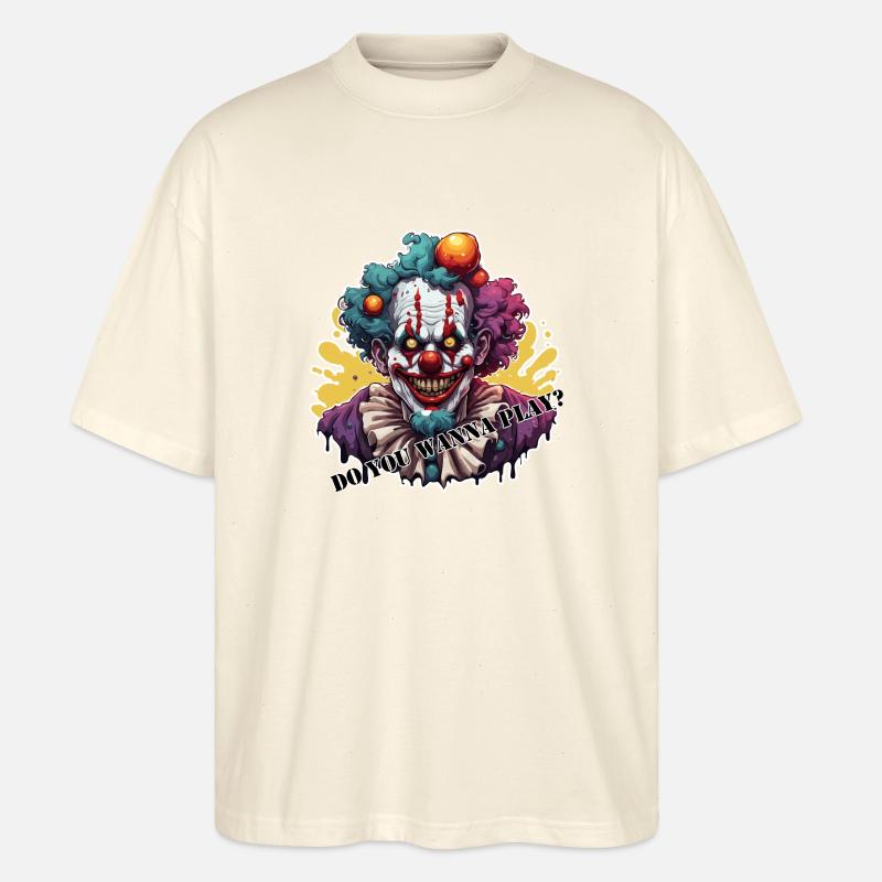 Clown / Cirque / Carnaval / Carnaval / Ludique - T-shirt bio Blaster 2.0 coupe oversize Stanley/Stella Unisexe - écru doux