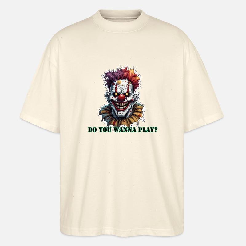 Clown / Cirque / Carnaval / Carnaval / Ludique - T-shirt bio Blaster 2.0 coupe oversize Stanley/Stella Unisexe - écru doux