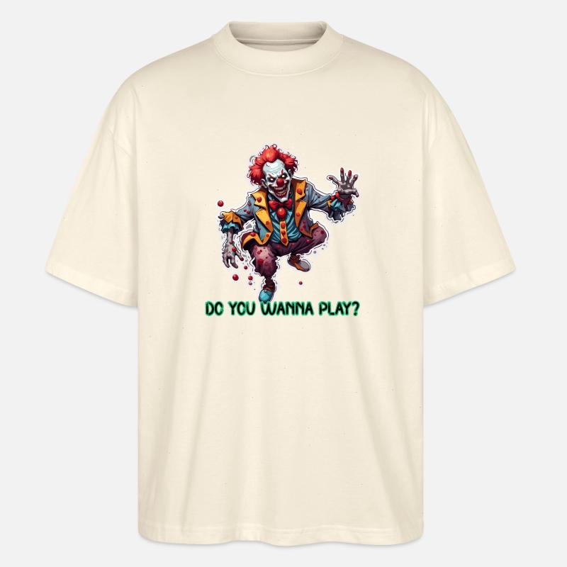 Clown / Cirque / Carnaval / Carnaval / Ludique - T-shirt bio Blaster 2.0 coupe oversize Stanley/Stella Unisexe - écru doux