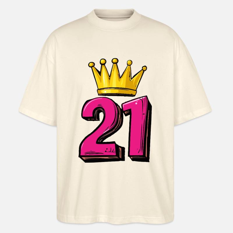 21 Nombre Couronne - T-shirt bio Blaster 2.0 coupe oversize Stanley/Stella Unisexe - écru doux