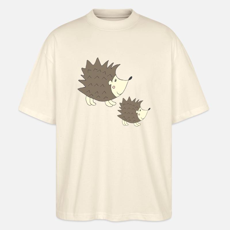 großer igel und kleiner igel - Stanley/Stella Oversized Unisex Bio T-Shirt Blaster 2.0 - Natur