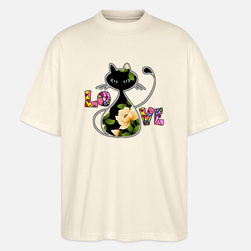 Chat - T-shirt bio Blaster 2.0 coupe oversize Stanley/Stella Unisexe - écru doux