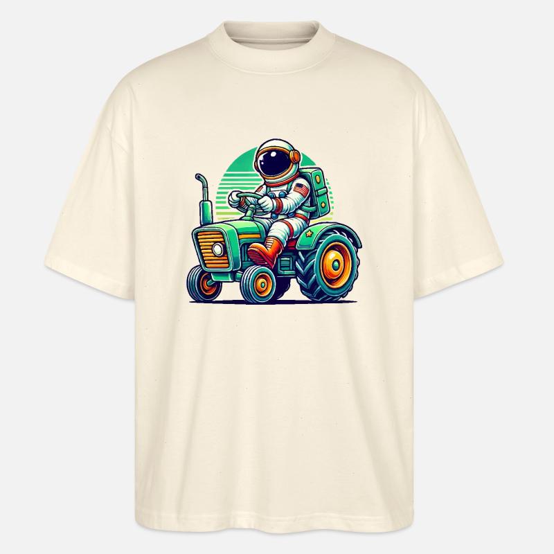 Astronaut Traktor - Stanley/Stella Oversized Unisex Bio T-Shirt Blaster 2.0 - Natur