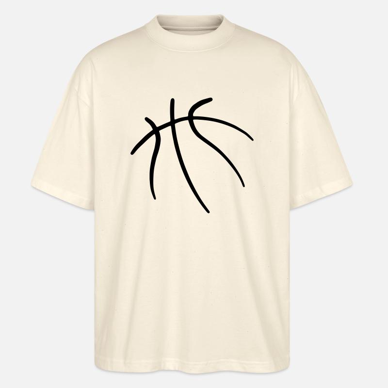 Basketbäll 03 Zeichenfläche 3 - Stanley/Stella Oversized Unisex Bio T-Shirt Blaster 2.0 - Natur