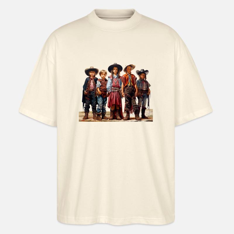 Cowboy oder Sheriff Faschingsverkleidung - Stanley/Stella Oversized Unisex Bio T-Shirt Blaster 2.0 - Natur