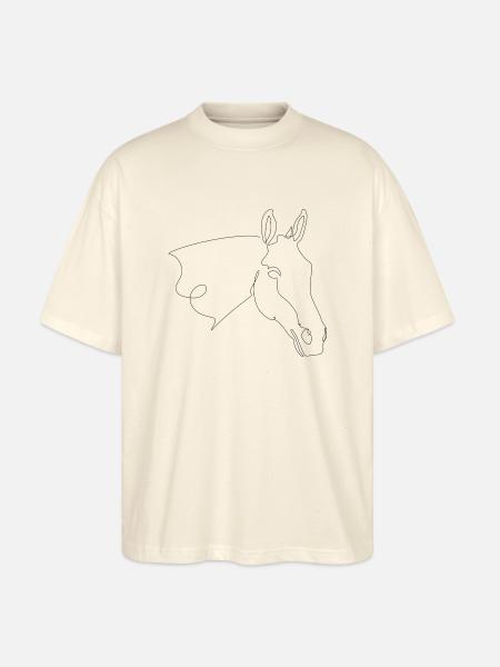 Pferdekopf Cocco - Stanley/Stella Oversized Unisex Bio T-Shirt Blaster 2.0 - Natur