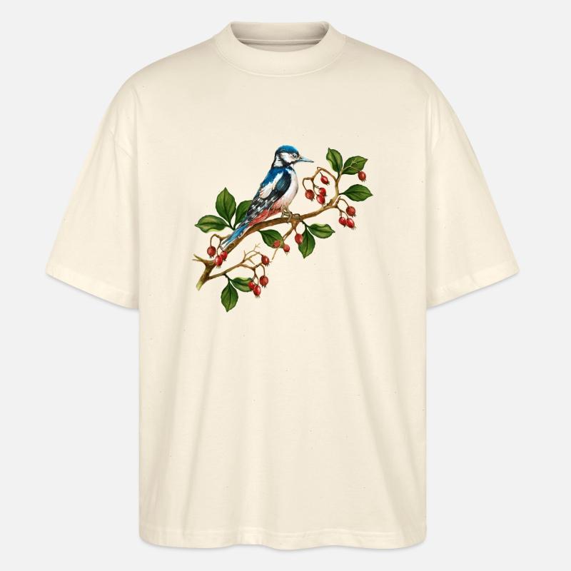 Bunter Vogel - Stanley/Stella Oversized Unisex Bio T-Shirt Blaster 2.0 - Natur