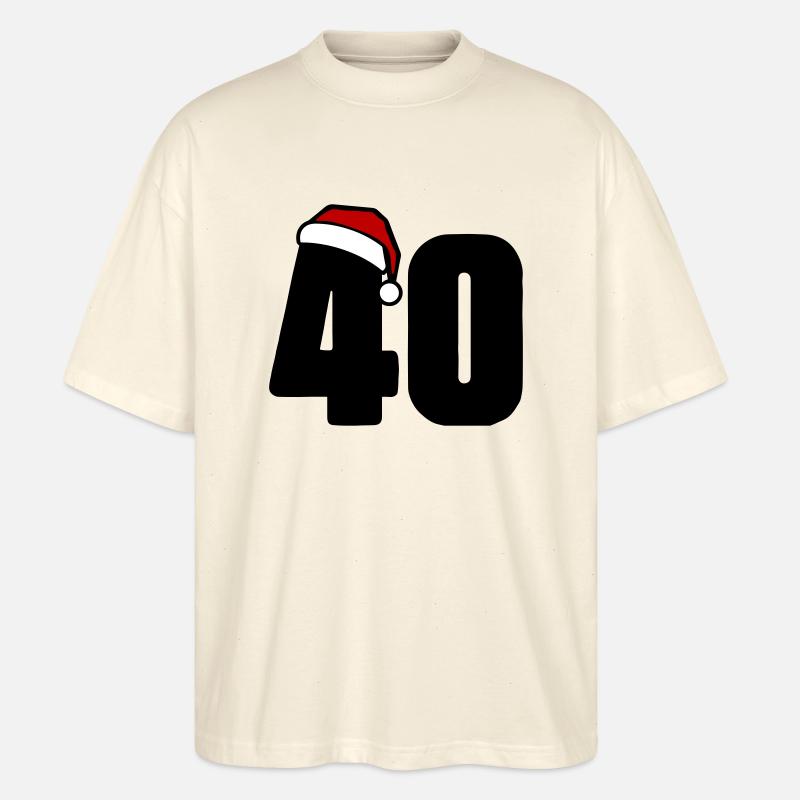 40 numéros de Noël - T-shirt bio Blaster 2.0 coupe oversize Stanley/Stella Unisexe - écru doux