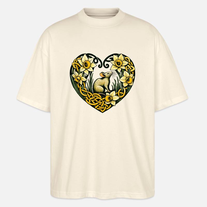 L’amour des rongeurs - T-shirt bio Blaster 2.0 coupe oversize Stanley/Stella Unisexe - écru doux