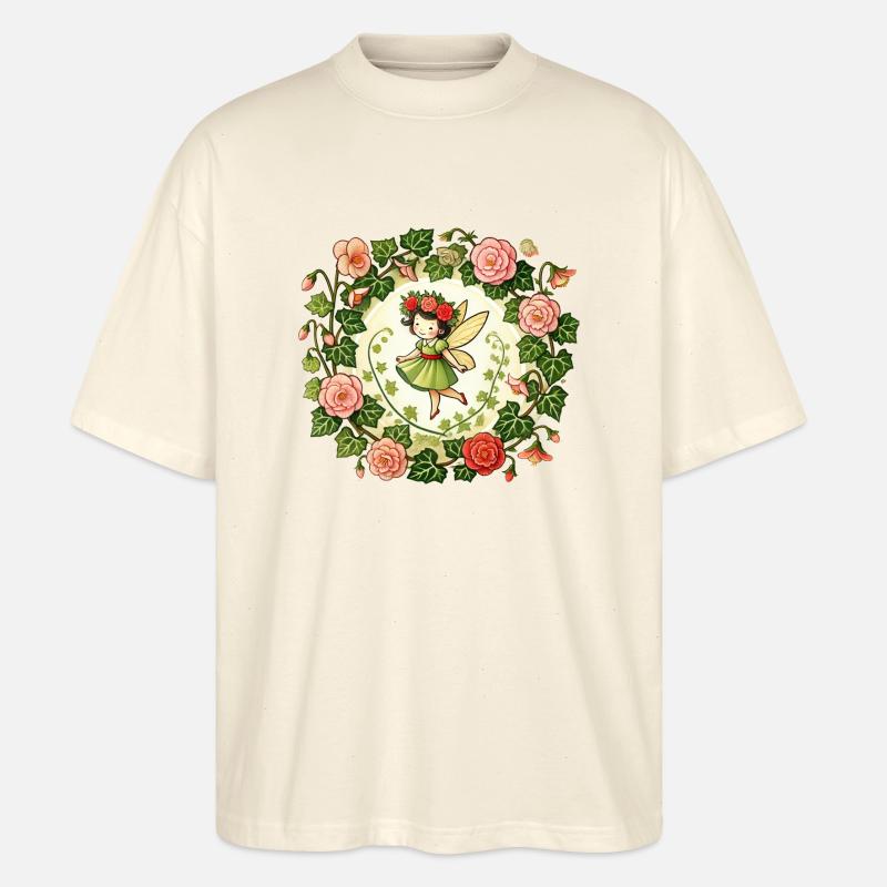 Fée du jardin de fleurs - T-shirt bio Blaster 2.0 coupe oversize Stanley/Stella Unisexe - écru doux