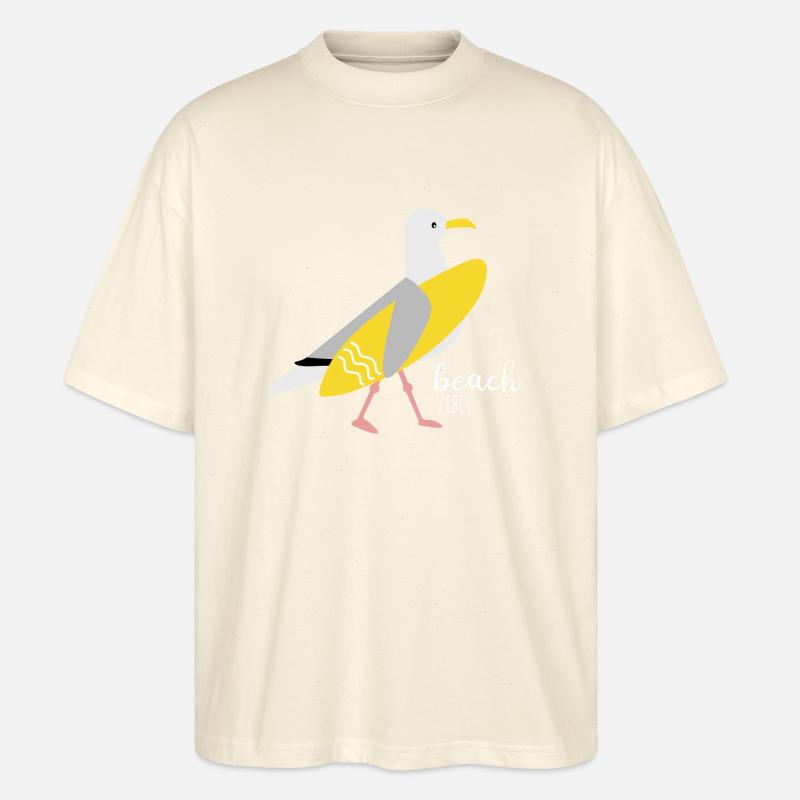 Surfer Möwe - Stanley/Stella Oversized Unisex Bio T-Shirt Blaster 2.0 - Natur