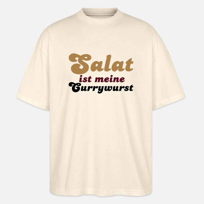 La salade est ma currywurst - T-shirt bio Blaster 2.0 coupe oversize Stanley/Stella Unisexe - écru doux