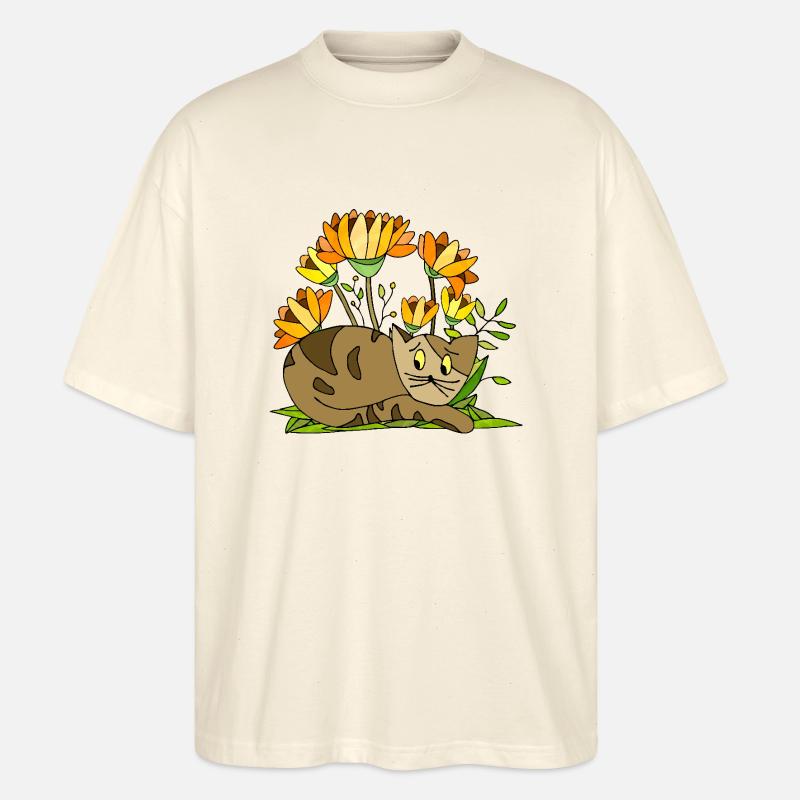Chat - T-shirt bio Blaster 2.0 coupe oversize Stanley/Stella Unisexe - écru doux