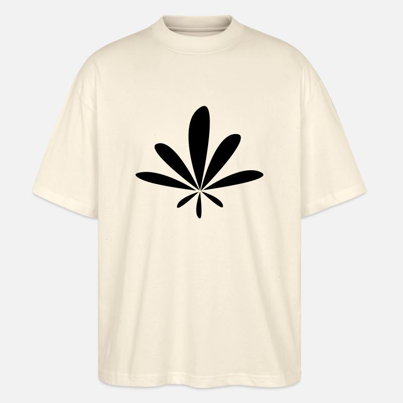 Hanf Blatt rounded - Stanley/Stella Oversized Unisex Bio T-Shirt Blaster 2.0 - Natur