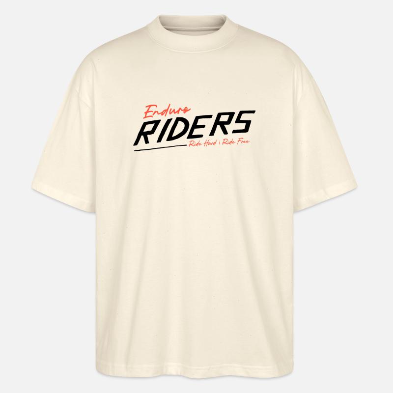 Enduro riders ride free - T-shirt bio Blaster 2.0 coupe oversize Stanley/Stella Unisexe - écru doux