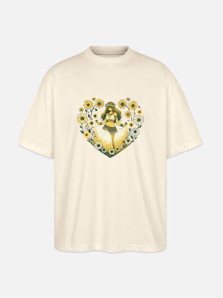 Belly Dancer Daisy - Stanley/Stella Oversized Unisex Organic T-shirt Blaster 2.0 - soft Ecru