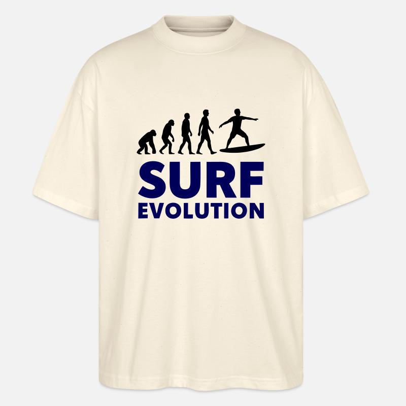 Surf Evolution Board Sea - Stanley/Stella Oversized Unisex Organic T-shirt Blaster 2.0 - soft Ecru