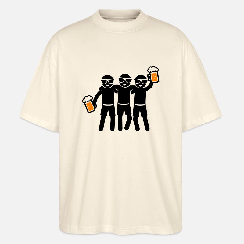 Party Team Beer Group - T-shirt bio Blaster 2.0 coupe oversize Stanley/Stella Unisexe - écru doux