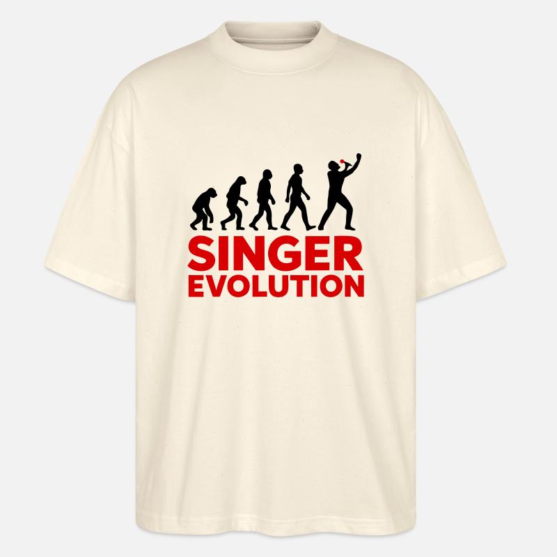 Singer Evolution Musik Bühne - Stanley/Stella Oversized Unisex Bio T-Shirt Blaster 2.0 - Natur