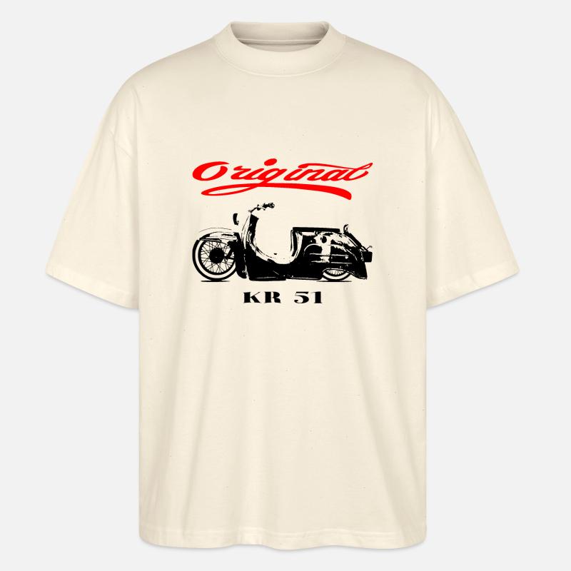 Simson Schwalbe CYCLOmoteur RDA - T-shirt bio Blaster 2.0 coupe oversize Stanley/Stella Unisexe - écru doux