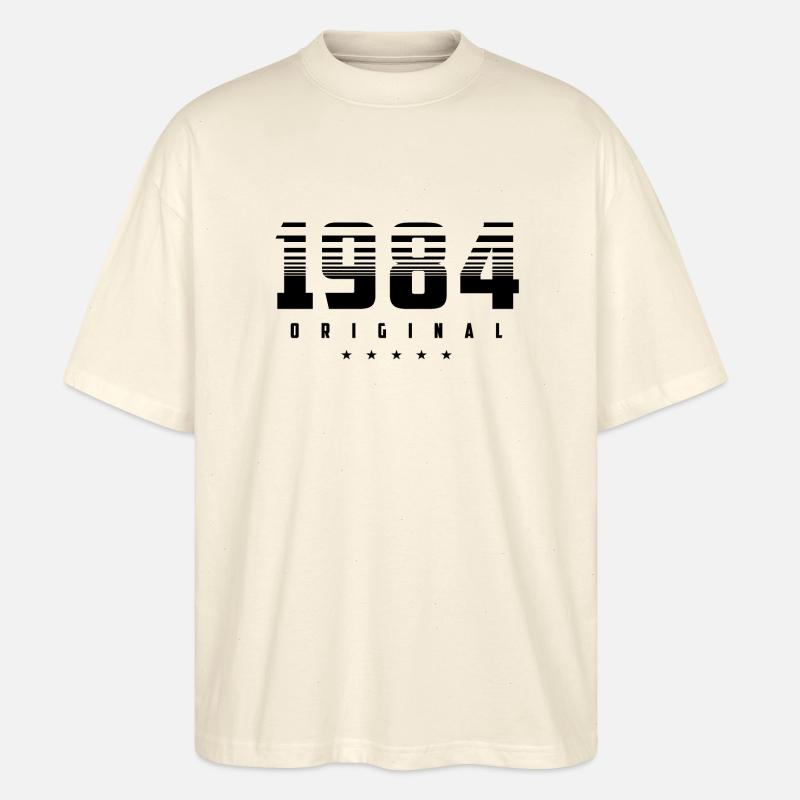 Né en 1984 l’original - T-shirt bio Blaster 2.0 coupe oversize Stanley/Stella Unisexe - écru doux