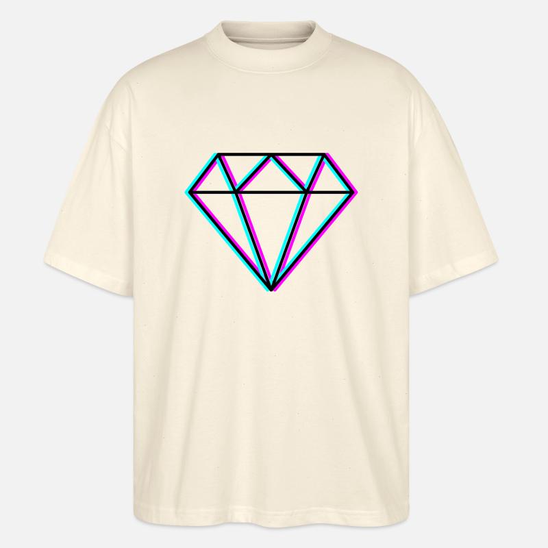 Diamant - Neonfarben Design - Stanley/Stella Oversized Unisex Bio T-Shirt Blaster 2.0 - Natur