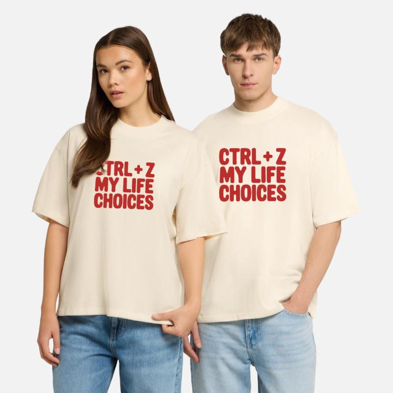 Ctrl+Z My Life Choices - Funny Programmer / Coder Stanley/Stella Oversized Unisex Organic T-shirt Blaster 2.0