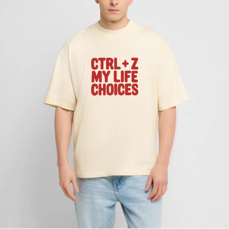 Ctrl+Z My Life Choices - Funny Programmer / Coder Stanley/Stella Oversized Unisex Organic T-shirt Blaster 2.0