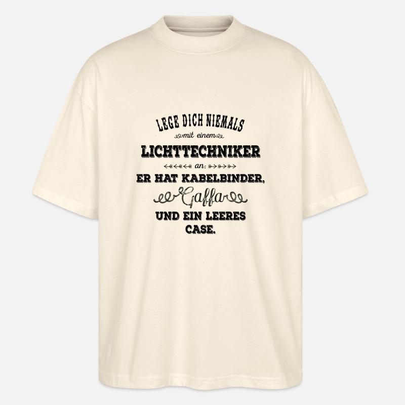 Lichttechniker - schwarz - Stanley/Stella Oversized Unisex Bio T-Shirt Blaster 2.0 - Natur