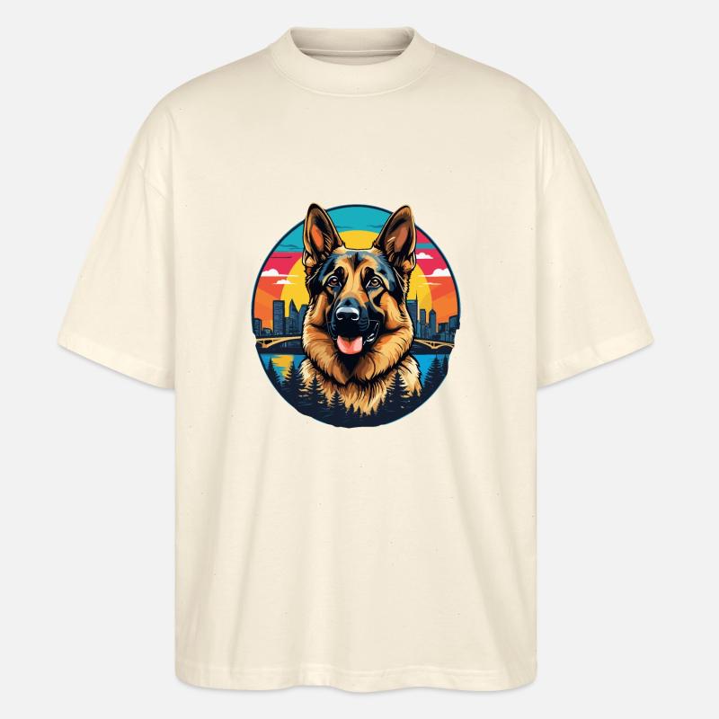 Deutscher Schäferhund - Stanley/Stella Oversized Unisex Bio T-Shirt Blaster 2.0 - Natur