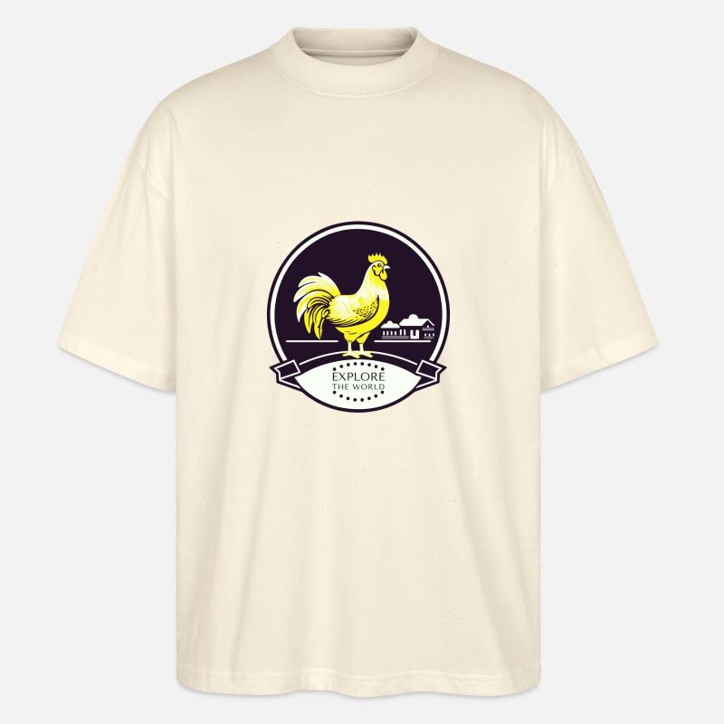 GOLDENES HUHN - Stanley/Stella Oversized Unisex Bio T-Shirt Blaster 2.0 - Natur