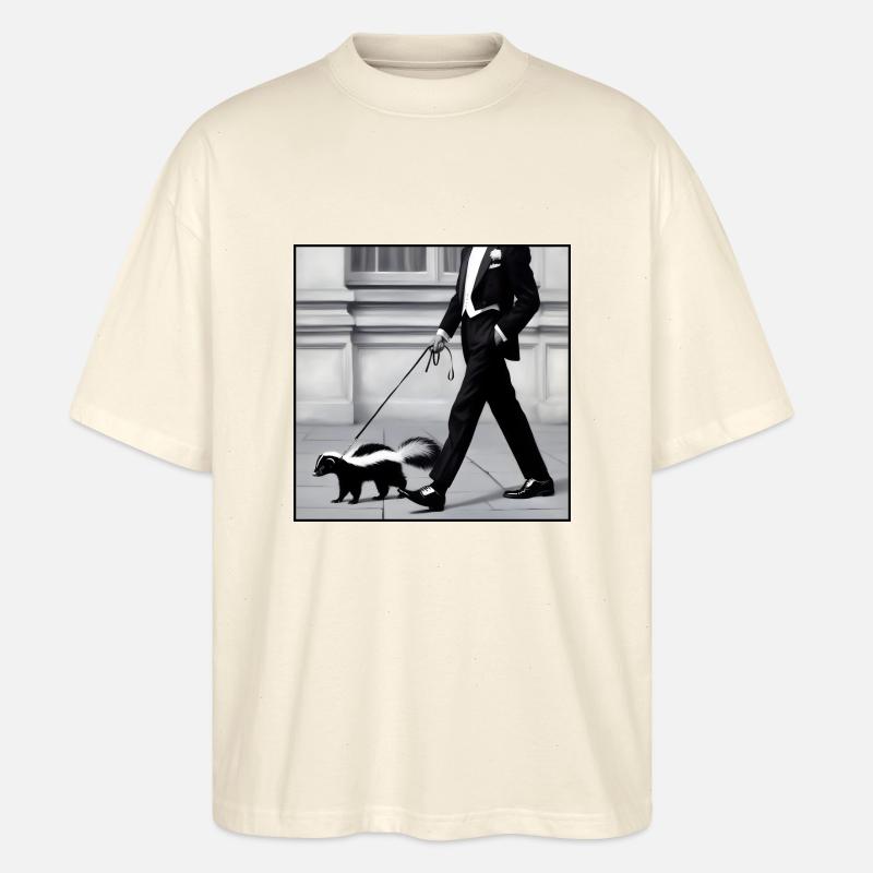 Stinktier an der Leine - Stanley/Stella Oversized Unisex Bio T-Shirt Blaster 2.0 - Natur