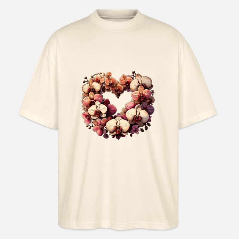 Orchideen - Stanley/Stella Oversized Unisex Bio T-Shirt Blaster 2.0 - Natur