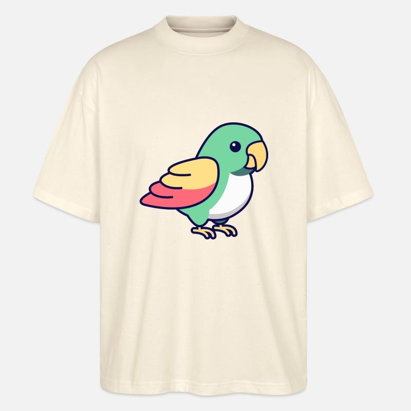 Papagei - Stanley/Stella Oversized Unisex Bio T-Shirt Blaster 2.0 - Natur