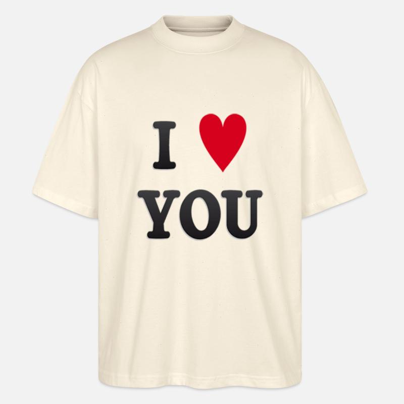 Ich liebe dich - Stanley/Stella Oversized Unisex Bio T-Shirt Blaster 2.0 - Natur