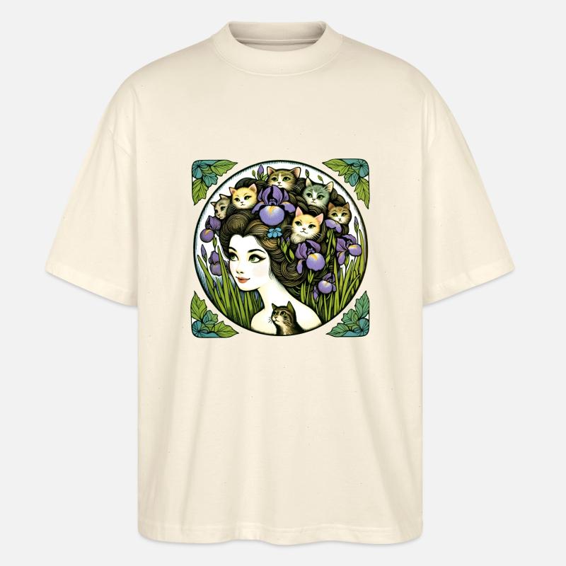 Katzendame - Stanley/Stella Oversized Unisex Bio T-Shirt Blaster 2.0 - Natur
