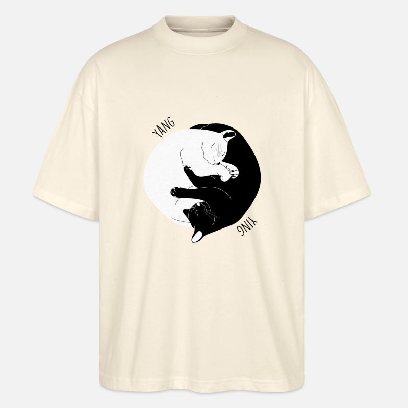I Ging Katze - Stanley/Stella Oversized Unisex Bio T-Shirt Blaster 2.0 - Natur