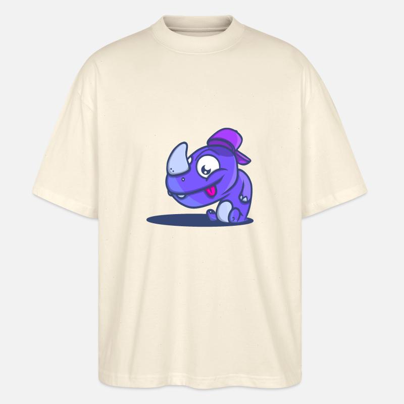 RhinoooBlue - Stanley/Stella Oversized Unisex Bio T-Shirt Blaster 2.0 - Natur