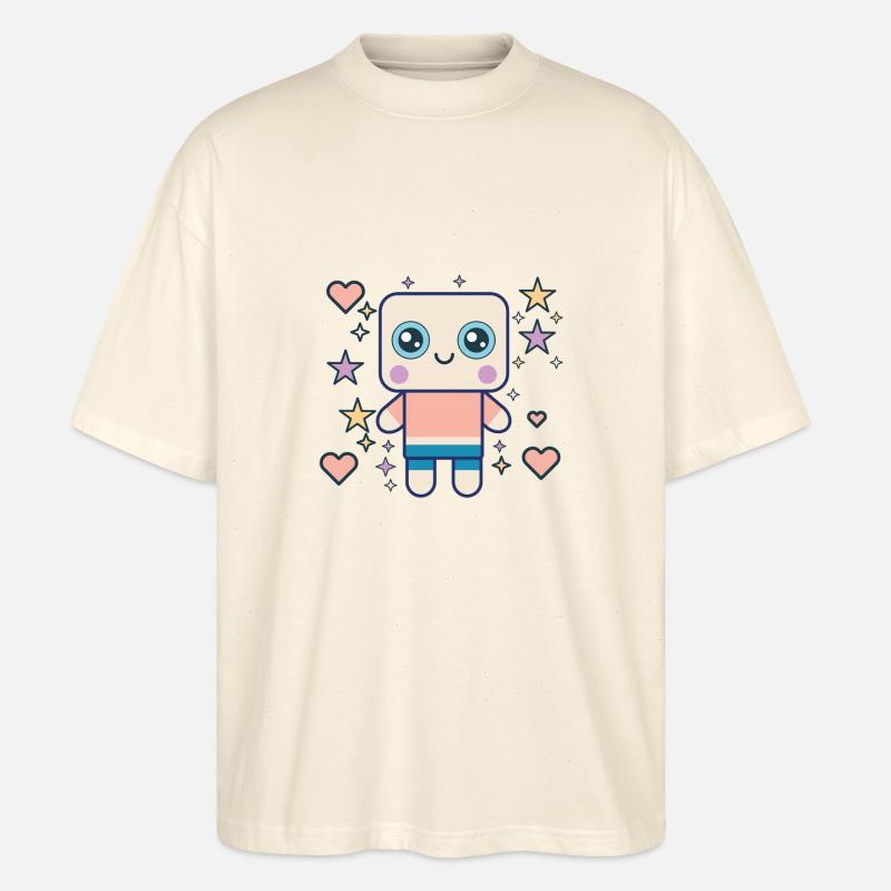 Design "Kawaii Pudding Pop" - Stanley/Stella Oversized Unisex Bio T-Shirt Blaster 2.0 - Natur