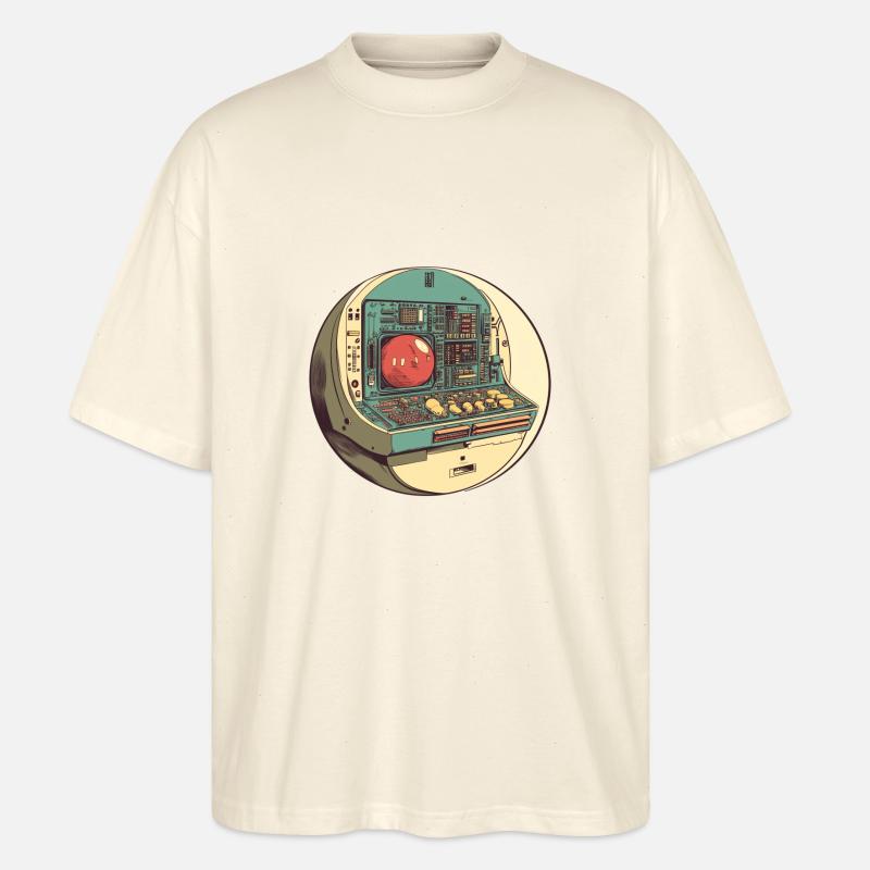 Retro-Computer: Die Anfänge der Technik! - Stanley/Stella Oversized Unisex Bio T-Shirt Blaster 2.0 - Natur