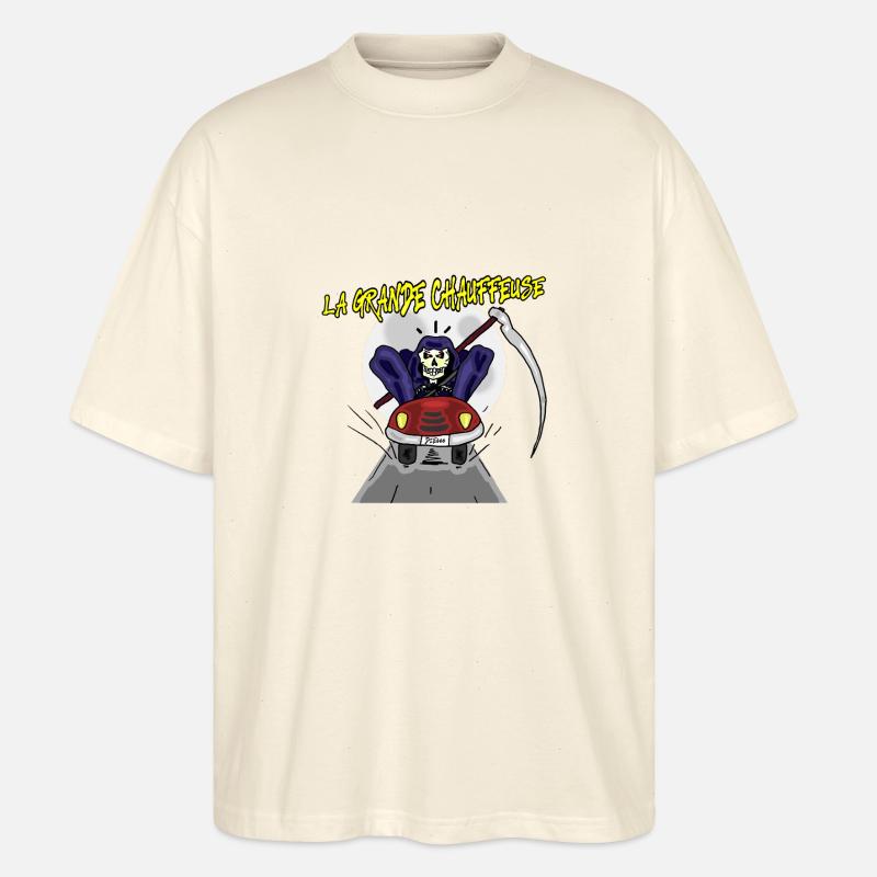 LA GRANDE CHAUFFEUSE ! (squelette,Mort) - T-shirt bio Blaster 2.0 coupe oversize Stanley/Stella Unisexe - écru doux