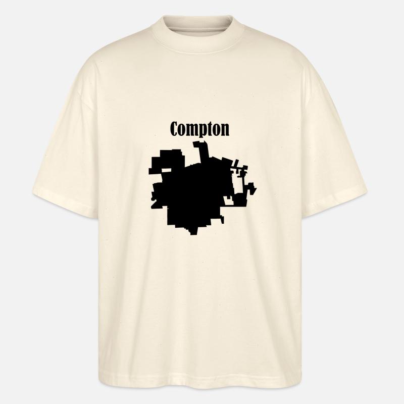 Compton Schwarz - Stanley/Stella Oversized Unisex Bio T-Shirt Blaster 2.0 - Natur