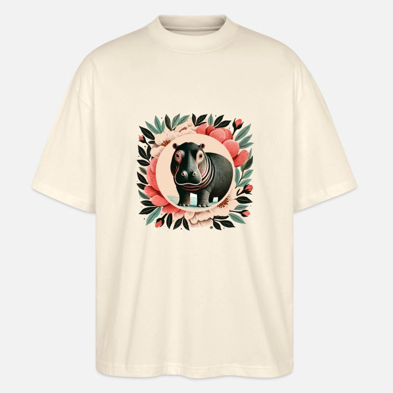 Nilpferd - Stanley/Stella Oversized Unisex Bio T-Shirt Blaster 2.0 - Natur