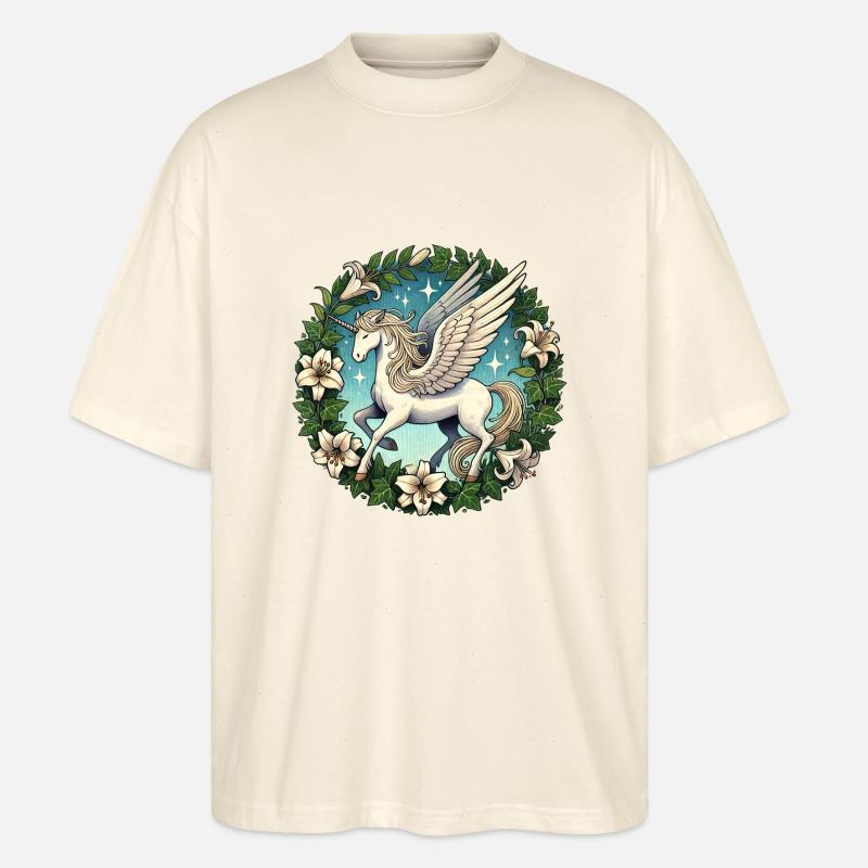 Pegasus Einhorn - Stanley/Stella Oversized Unisex Bio T-Shirt Blaster 2.0 - Natur