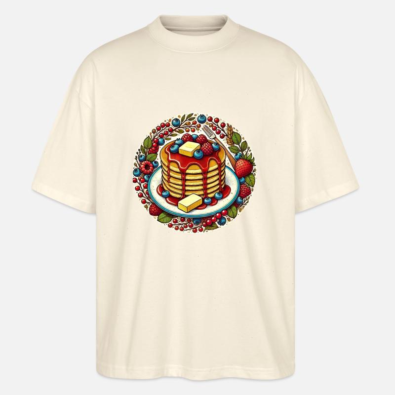Fruchtige Pfannkuchen - Stanley/Stella Oversized Unisex Bio T-Shirt Blaster 2.0 - Natur
