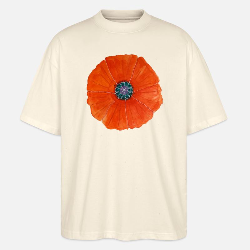 Fleur géante 3 - T-shirt bio Blaster 2.0 coupe oversize Stanley/Stella Unisexe - écru doux